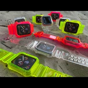 FLAPI Clear bumper silicone band for Apple watch